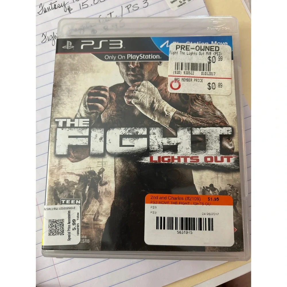 The Fight Lights Out PS3 Playstation 3 Fighting Game Teen‎ Rated